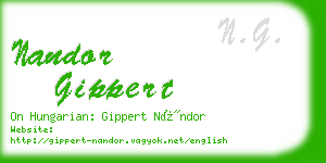 nandor gippert business card